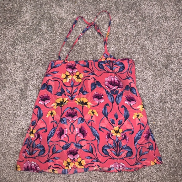 Hollister Pink Multicolor Floral Blouse size S - Picture 8 of 10